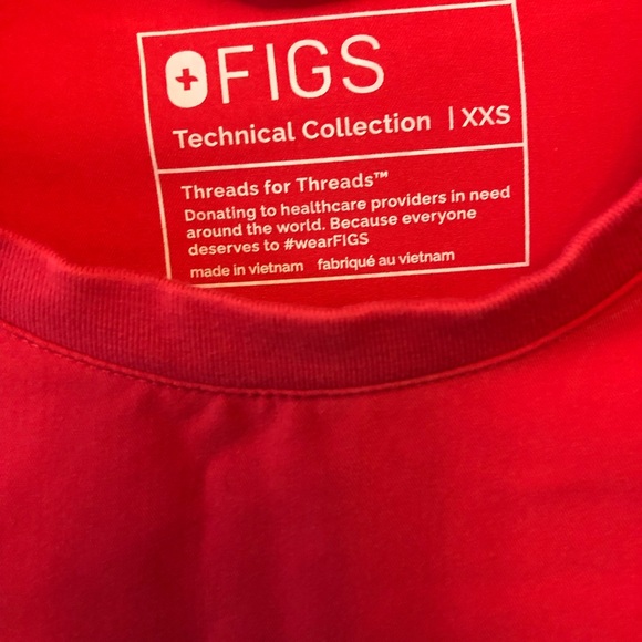 Figs Women’s LONG Sleeve Scrub Top. Style W22SW1055. Size XXS PO 3043. - Picture 2 of 4